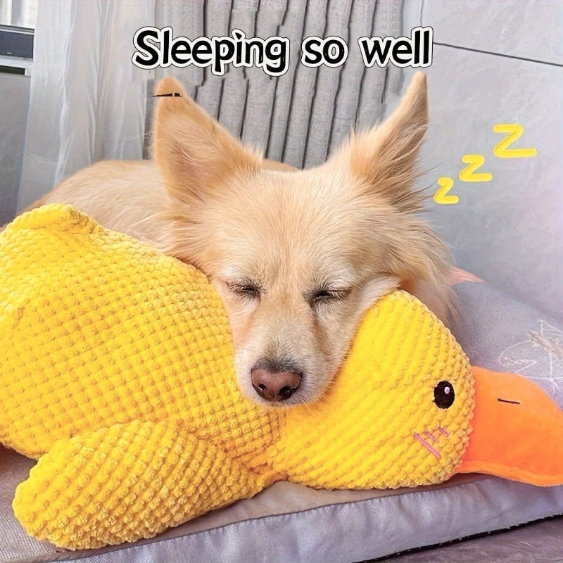 Calming Duck Toy for Dog,Soothing Plush Pet Toys with Sound Quack, Pet Interactive Companion, Chew-Resistant Chew Dogs Cat Toy